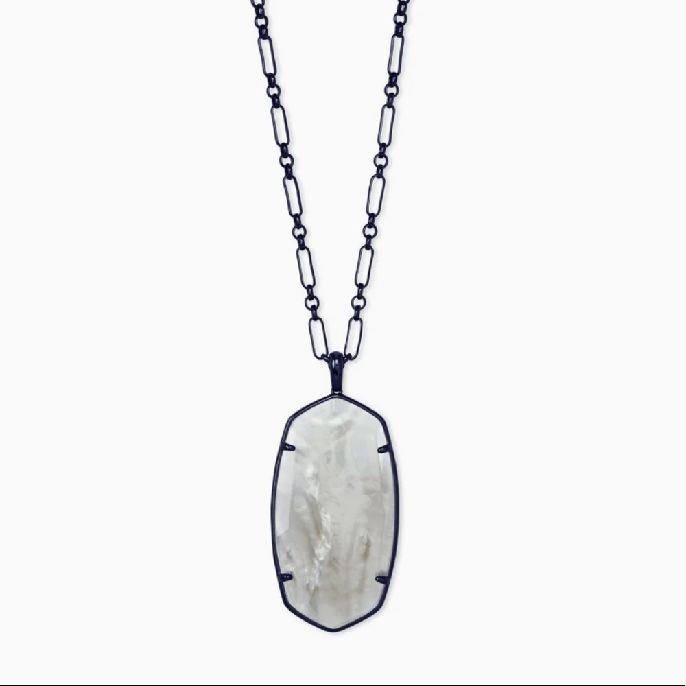 Kendra Scott Gunmetal and Grey Illusion Statement Necklace